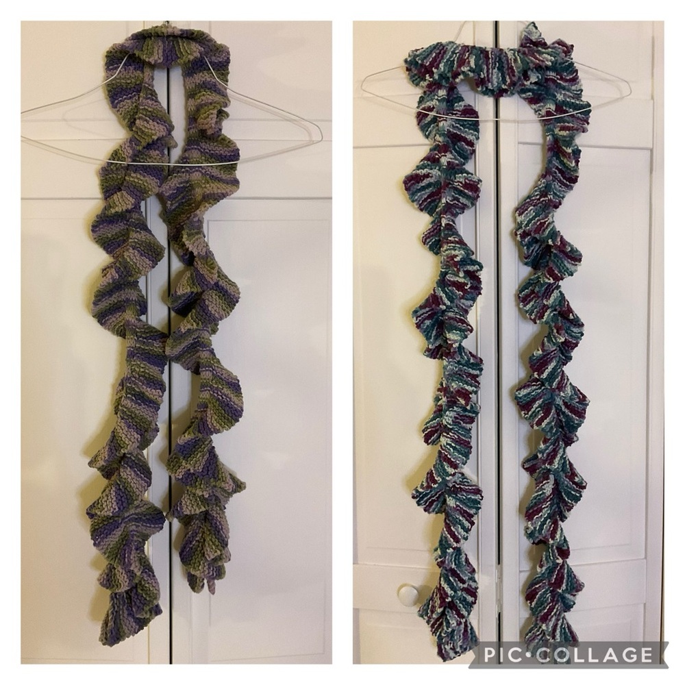 2 Handmade Ruffle Scarf Bundle - Picture 2 of 6